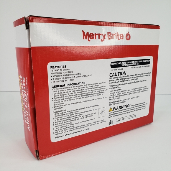 Merry Brite Multi Color Mini Lights 150 Count Heavy Duty String Lights 34 feet - Picture 4 of 8